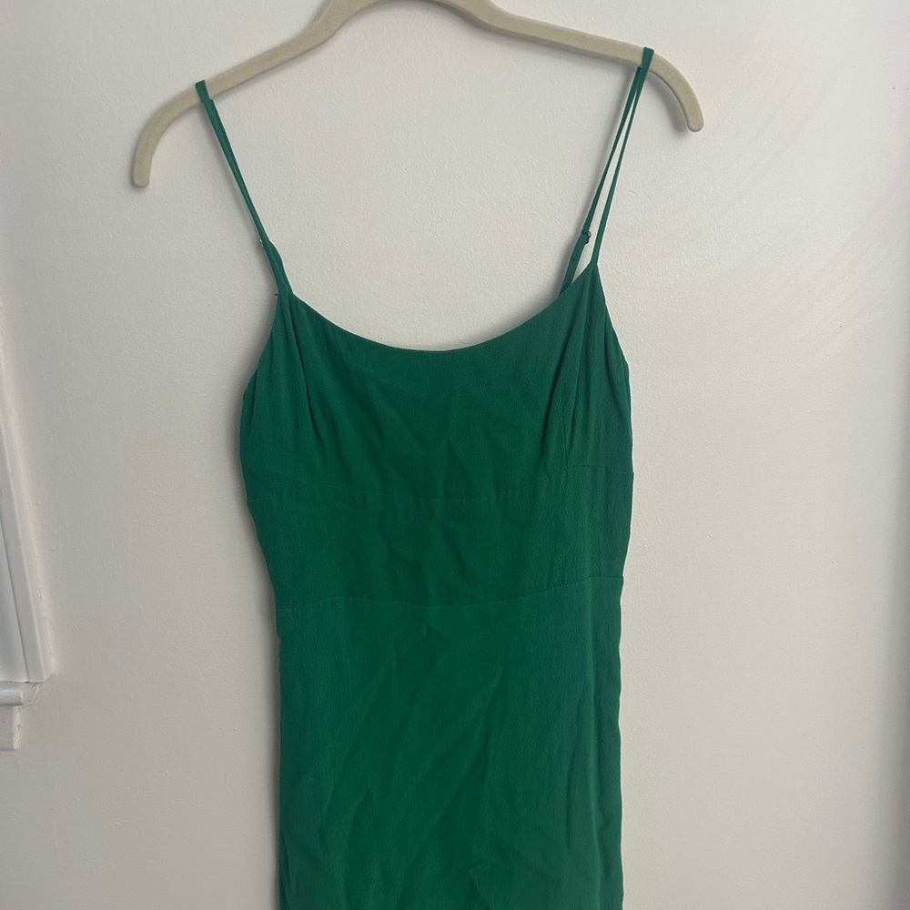 Aritzia linen green dress
